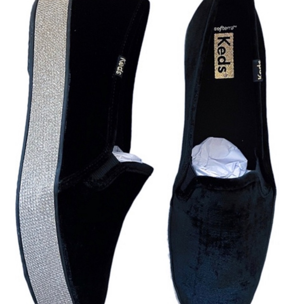 Keds *nwt new in box size 9 Triple decker Dazzle blk - Picture 2 of 9